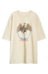 Amiri Pegasus Oversize Cotton Graphic T-shirt In Alabaster