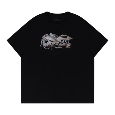 Pre-owned Amiri Pegasus Script Logo Tee 'black' | Men's Size Xxxl