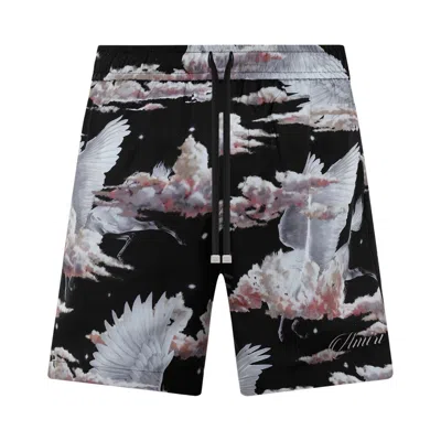 Pre-owned Amiri Pegasus Silk Shorts 'black' | Men's Size S