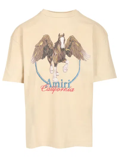 Amiri Short-sleeved T-shirt In Neutral