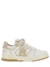Amiri Men 'skyline' Beige Sneaker With Maxi Logo On The Side And Velcro Strap With Logo In Leather M In Multi
