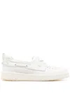 AMIRI WHITE PERFORATED LEATHER BOAT SHOES