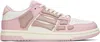 Amiri Skel Leather Low-top Sneakers In Pink