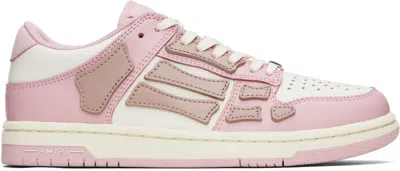 AMIRI PINK & WHITE SKEL-TOP LOW SNEAKERS