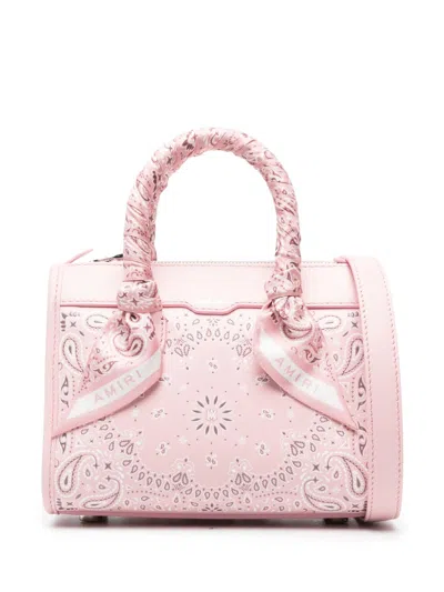 Amiri Pink Bandana Small Tote Bag