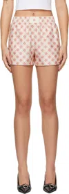Amiri Ma Logo-print Shorts In Pale Peach