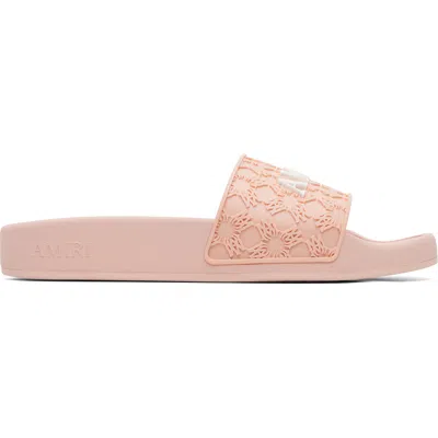 Amiri Pink Ma Quad Pool Slides In Sand