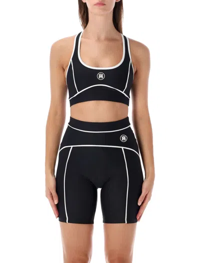 Amiri Piped Sports Bra Top In Black
