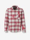 Amiri Plaid Flannel Shirt In Red