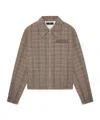 Amiri Check Wool Blouson Jacket In Brown