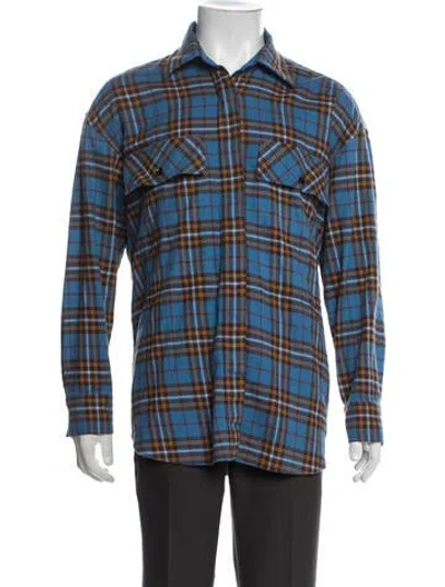 Pre-owned Amiri Plaid Print Jacket In Blue