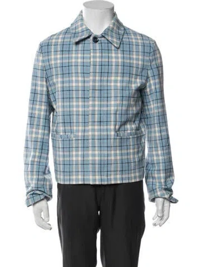 Pre-owned Amiri Plaid Print Jacket In Blue