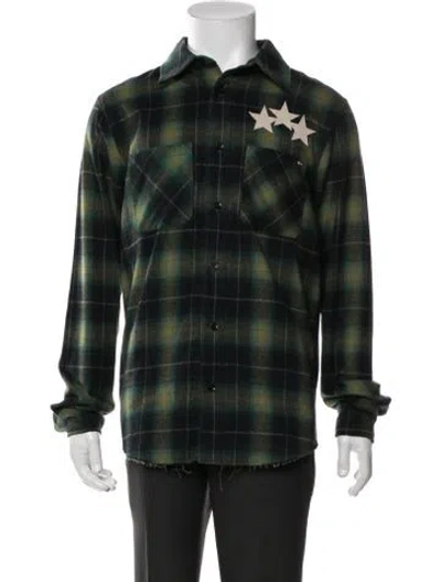 Pre-owned Amiri Plaid Print Jacket In Green