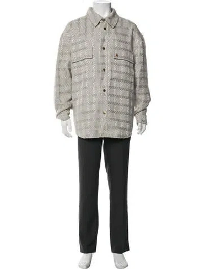 Pre-owned Amiri Plaid Print Jacket In Grey