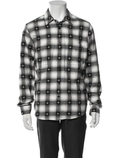 Pre-owned Amiri Plaid Print Jacket In Grey