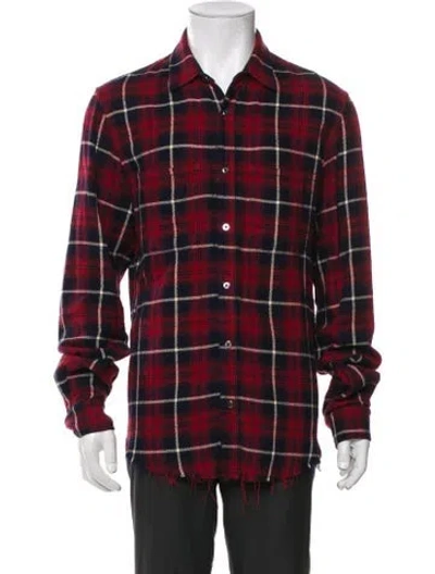 Pre-owned Amiri Plaid Print Jacket In Red