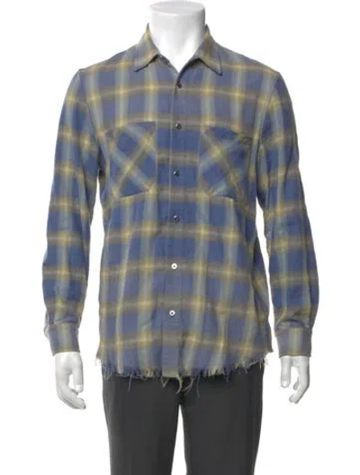 Pre-owned Amiri Plaid Print Long Sleeve Western Shirt In Multi