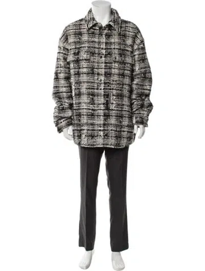 Pre-owned Amiri Plaid Print Parka W/ Tags In Black