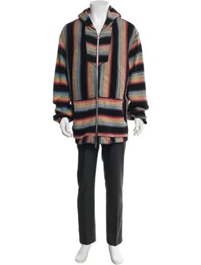 Pre-owned Amiri Plaid Print Poncho In Black