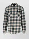 Amiri Shirt Check Pattern Chest Pockets In Evergreen
