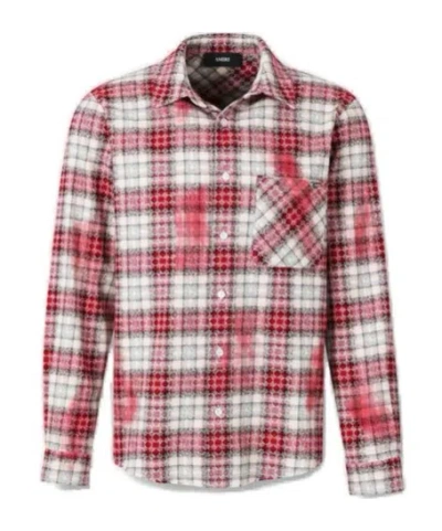 AMIRI CHECKED SPRAY-PAINTED SHIRT