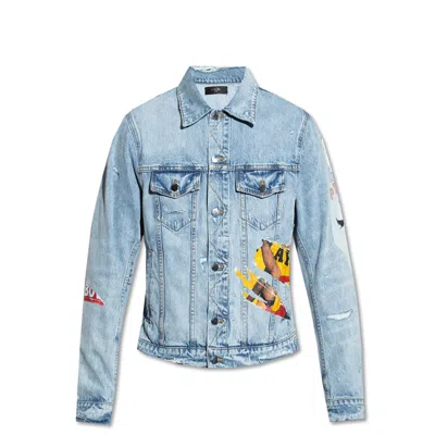 Amiri Playboy Magazine Trucker Denim Jacket Men
