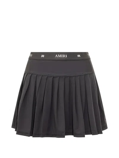 Amiri Sport-inspired Mini Skirt With Signature Waistband In Black
