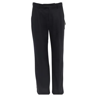 Amiri Pleated Pants In Black Wool