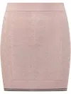 Amiri Pointelle-knit Mini Skirt In Blau