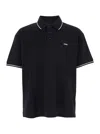 Amiri Tipped Collar Polo Shirt In Black
