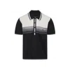 Amiri Black Ma Striped Polo In Black