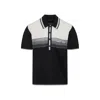 Amiri Black Ma Striped Polo In Black