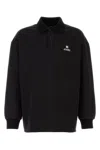Amiri Black Solid Shirt Collar Polo In Black