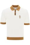 AMIRI POLO SHIRT WITH CONTRASTING EDGES AND EMBROIDERED LOGO
