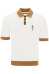 AMIRI POLO SHIRT WITH CONTRASTING EDGES AND EMBROIDERED LOGO