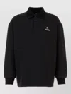Amiri Black Solid Shirt Collar Polo In Black