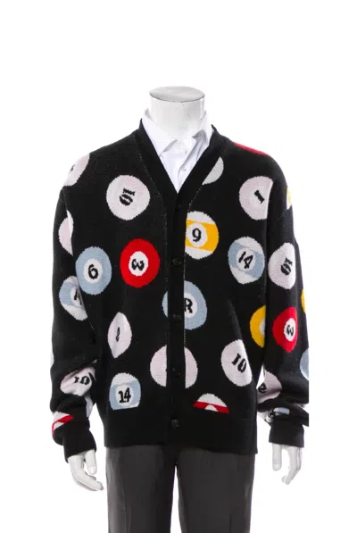 Amiri Pool Ball Cardigan In Black In Multi