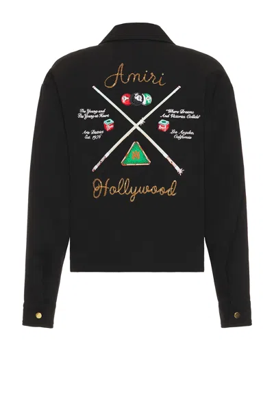 Amiri Pool Cue Blouson In Black