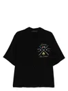 Amiri 'pool Cue' Black Shirt With Maxi Print On The Back