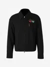 Amiri Mens Black Pool-print Blouson Wool Jacket In Black