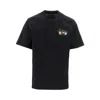 Amiri Pool Cue Black Crewneck T-shirt With Logo Detail On The Front And Maxi Logo Print On The Rear In Cot