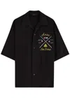 Amiri 'pool Cue' Black Shirt With Maxi Print On The Back In Black