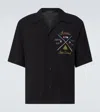 Amiri 'pool Cue' Black Shirt With Maxi Print On The Back In Black