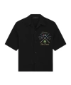 Amiri 'pool Cue' Black Shirt With Maxi Print On The Back In Black