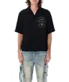 Amiri 'pool Cue' Black Shirt With Maxi Print On The Back In Black