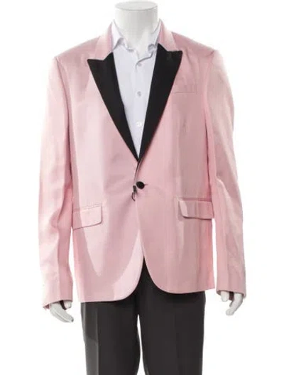 Pre-owned Amiri Powder Pink Scarf Zebra Silk Blazer W/ Tags