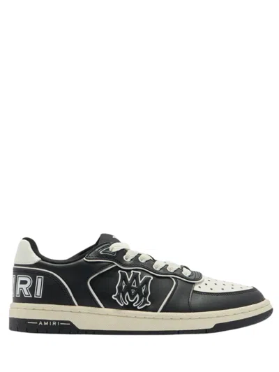 Amiri Vintage Leather Sneakers With Logo Details For Men In Black