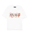 Amiri 'snake' White Crewneck T-shirt With Maxi Logo Print On The Front In White