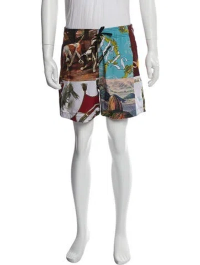 Pre-owned Amiri Printed Athletic Shorts In Blue