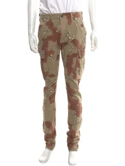 Pre-owned Amiri Printed Cargo Pants In Brown